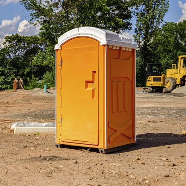 how often are the porta potties cleaned and serviced during a rental period in Cushing Iowa